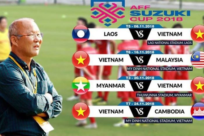 lịch AFF Cup 2018 24h